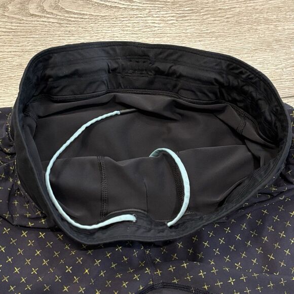 Lululemon T.H.E. Lined Shorts Mens M Black Geometric 9” Drawstring Gym Athletic - Picture 6 of 7